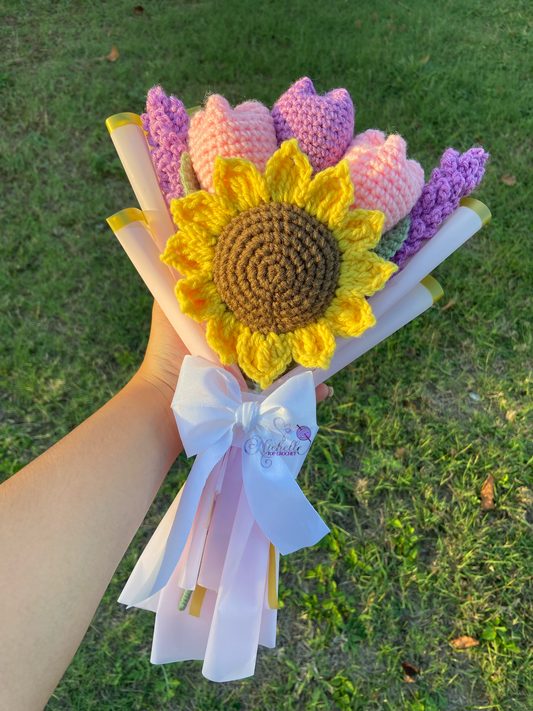 Ramo de Girasol y Tulipanes